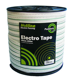 Hotline 40mm Paddock Tape 200m - C46-2